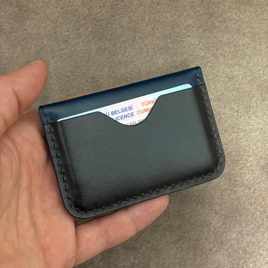 El yapımı hakiki deri kartlık