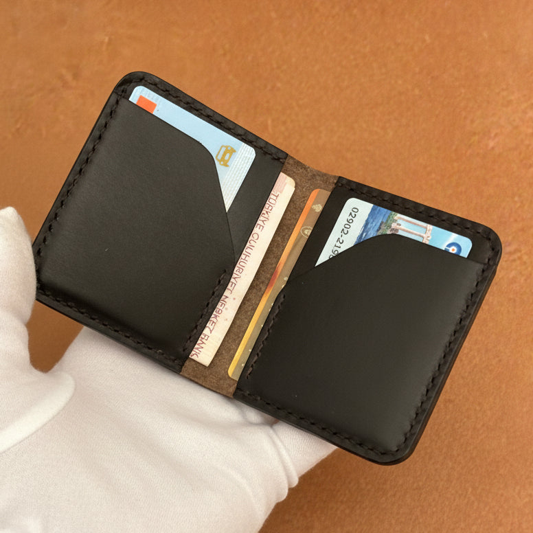 El yapımı hakiki deri cüzdan