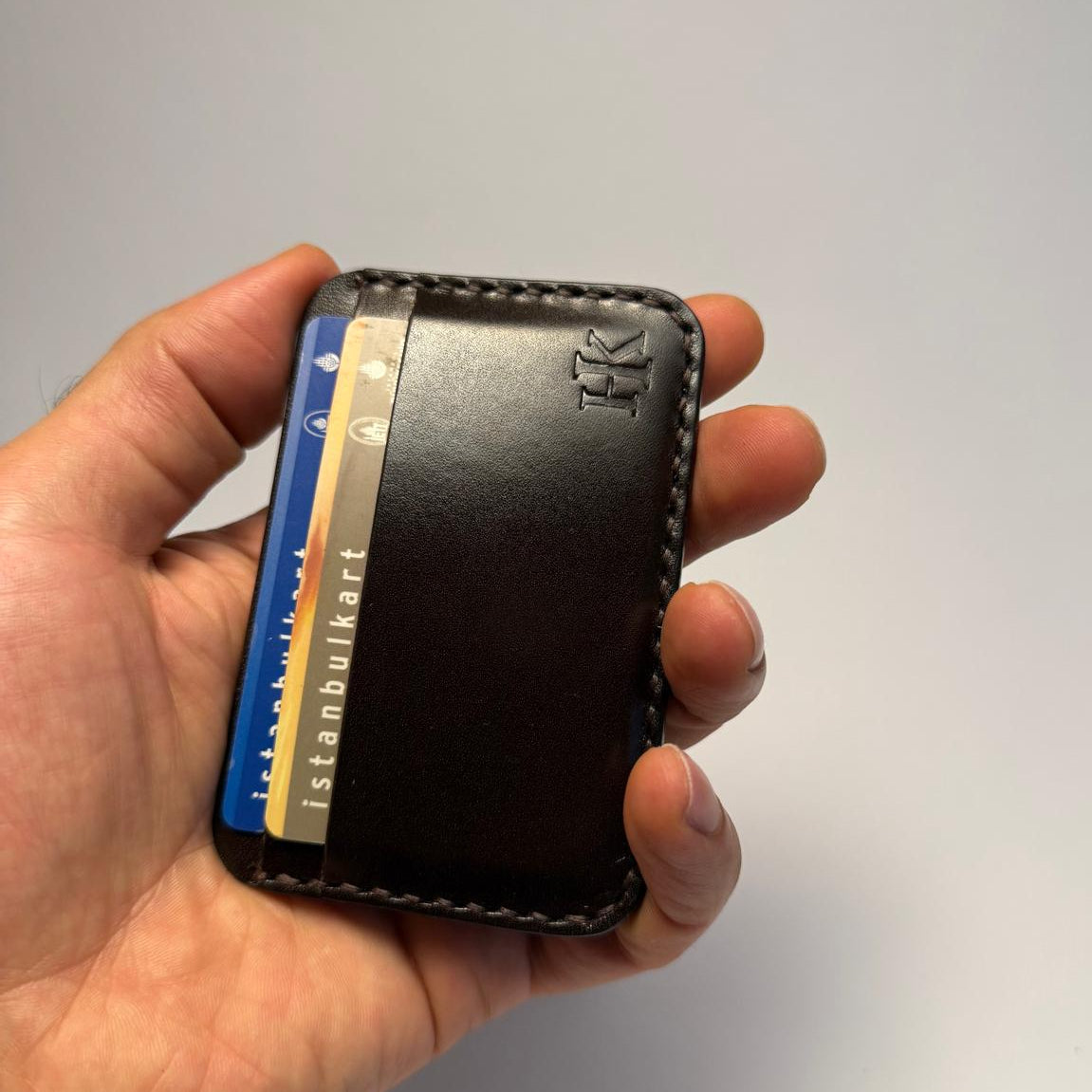 El yapımı hakiki deri kartlık
