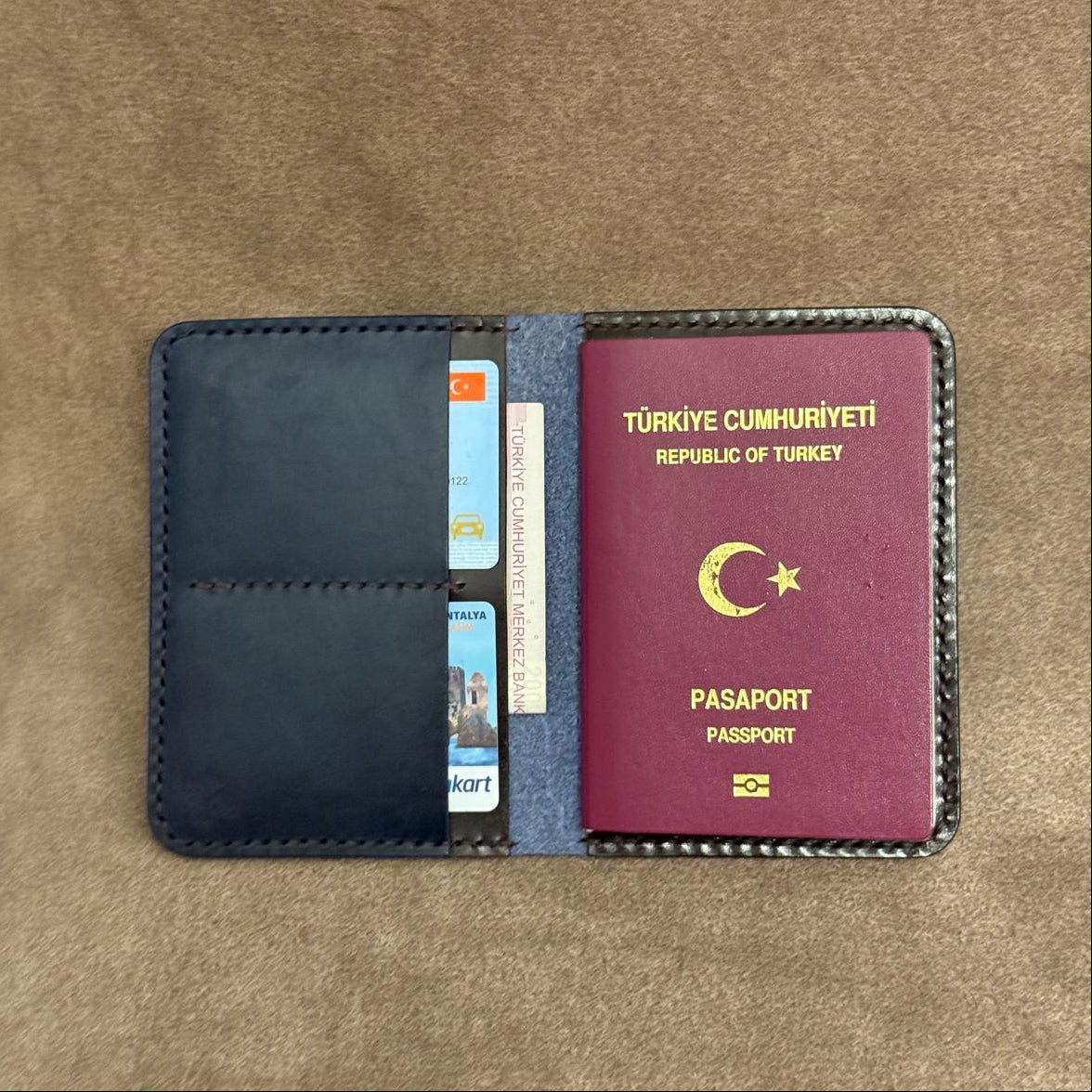 El yapımı hakiki deri pasportluk